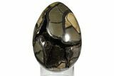 Septarian Dragon Egg Geode - Black Crystals #158341-1